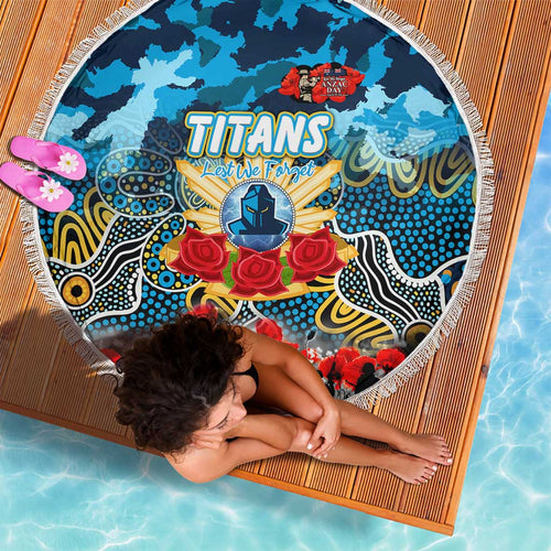 Titans ANZAC Day Beach Blanket Australian Army - Lest We Forget