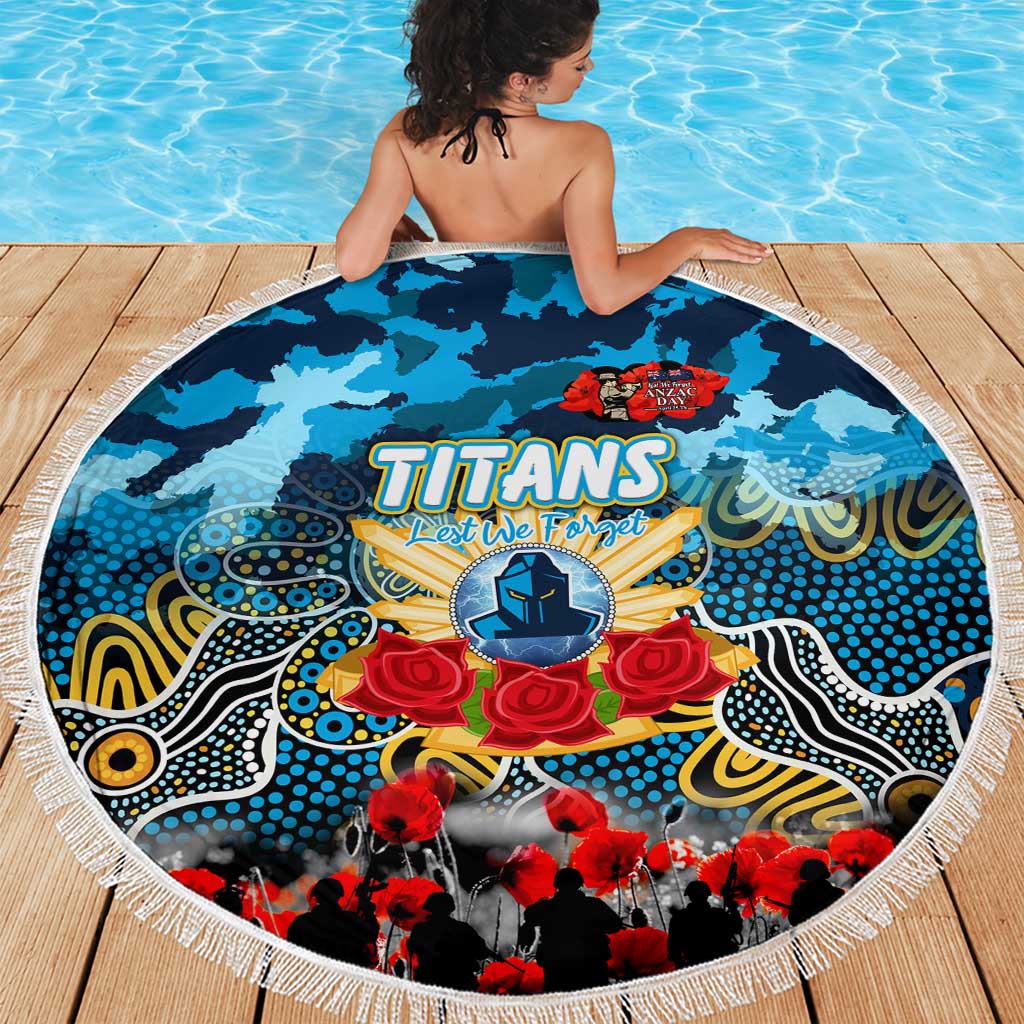 Titans ANZAC Day Beach Blanket Australian Army - Lest We Forget