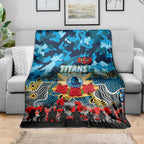 Titans ANZAC Day Blanket Australian Army - Lest We Forget