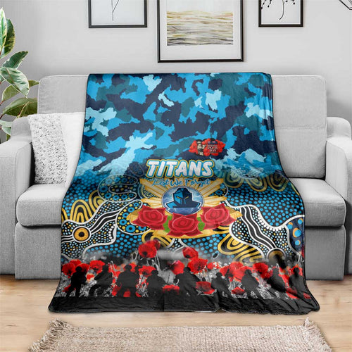 Titans ANZAC Day Blanket Australian Army - Lest We Forget