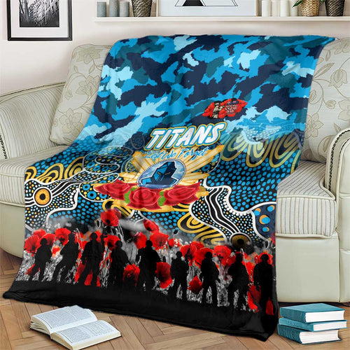 Titans ANZAC Day Blanket Australian Army - Lest We Forget