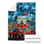 Titans ANZAC Day Blanket Australian Army - Lest We Forget