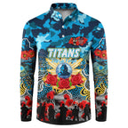 Personalized Titans ANZAC Day Button Sweatshirt Australian Army - Lest We Forget