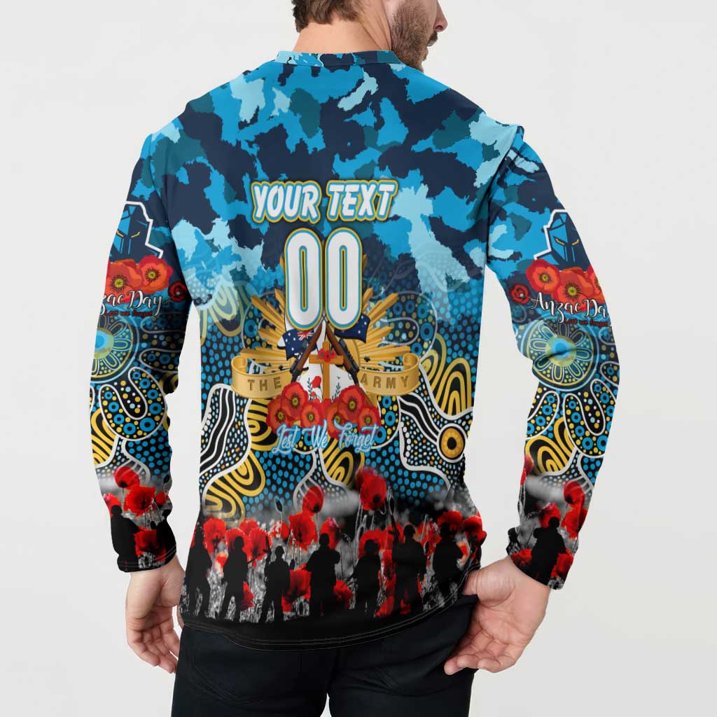 Personalized Titans ANZAC Day Button Sweatshirt Australian Army - Lest We Forget
