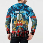 Personalized Titans ANZAC Day Button Sweatshirt Australian Army - Lest We Forget