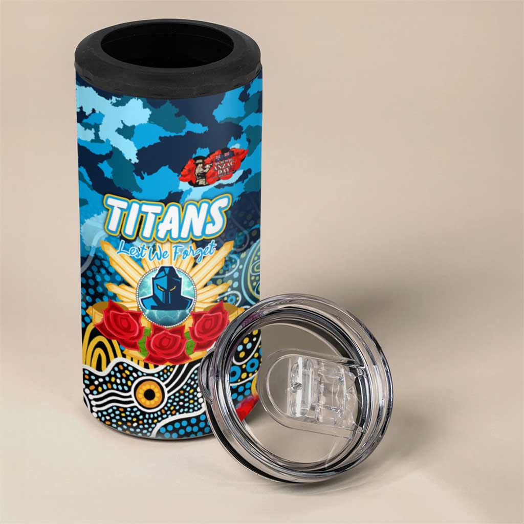 Personalized Titans ANZAC Day 4 in 1 Can Cooler Tumbler Australian Army - Lest We Forget