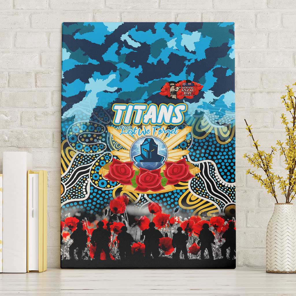 Titans ANZAC Day Canvas Wall Art Australian Army - Lest We Forget