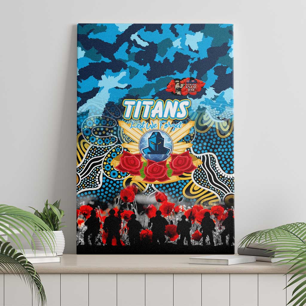 Titans ANZAC Day Canvas Wall Art Australian Army - Lest We Forget