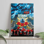 Titans ANZAC Day Canvas Wall Art Australian Army - Lest We Forget