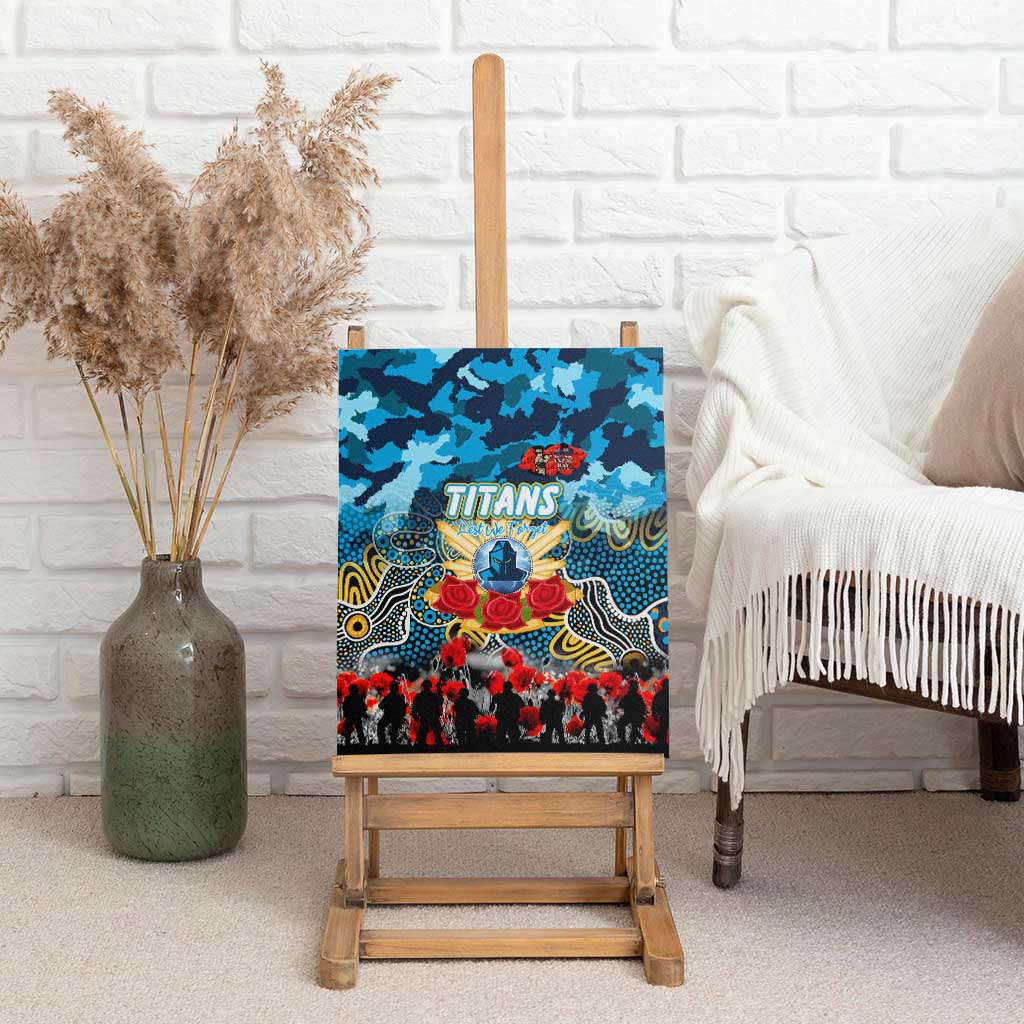 Titans ANZAC Day Canvas Wall Art Australian Army - Lest We Forget