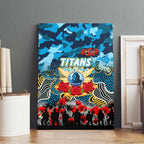 Titans ANZAC Day Canvas Wall Art Australian Army - Lest We Forget