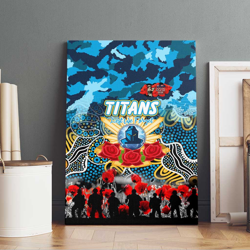 Titans ANZAC Day Canvas Wall Art Australian Army - Lest We Forget