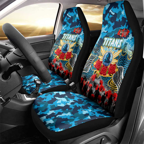 Titans ANZAC Day Car Seat Cover Australian Army - Lest We Forget