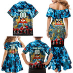 Personalized Titans ANZAC Day Family Matching Mermaid Dress and Hawaiian Shirt Australian Army - Lest We Forget