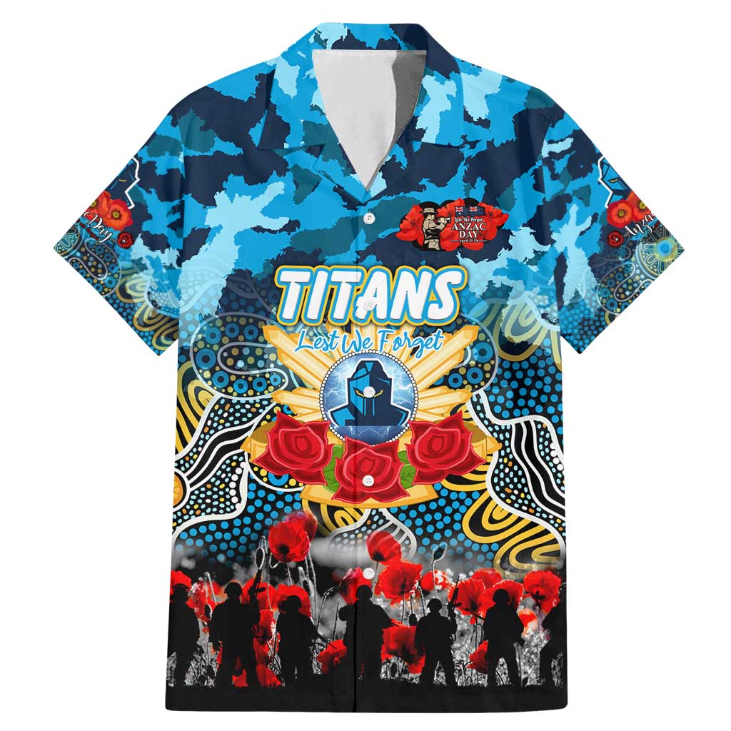 Personalized Titans ANZAC Day Family Matching Mermaid Dress and Hawaiian Shirt Australian Army - Lest We Forget
