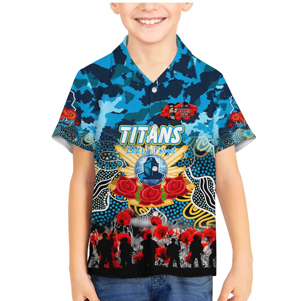 Personalized Titans ANZAC Day Family Matching Mermaid Dress and Hawaiian Shirt Australian Army - Lest We Forget