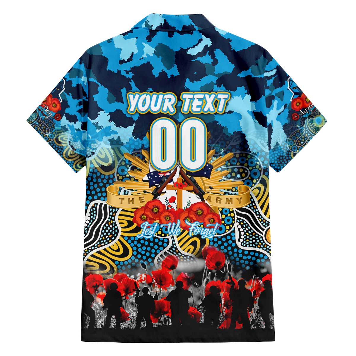 Personalized Titans ANZAC Day Family Matching Off The Shoulder Long Sleeve Dress and Hawaiian Shirt Australian Army - Lest We Forget