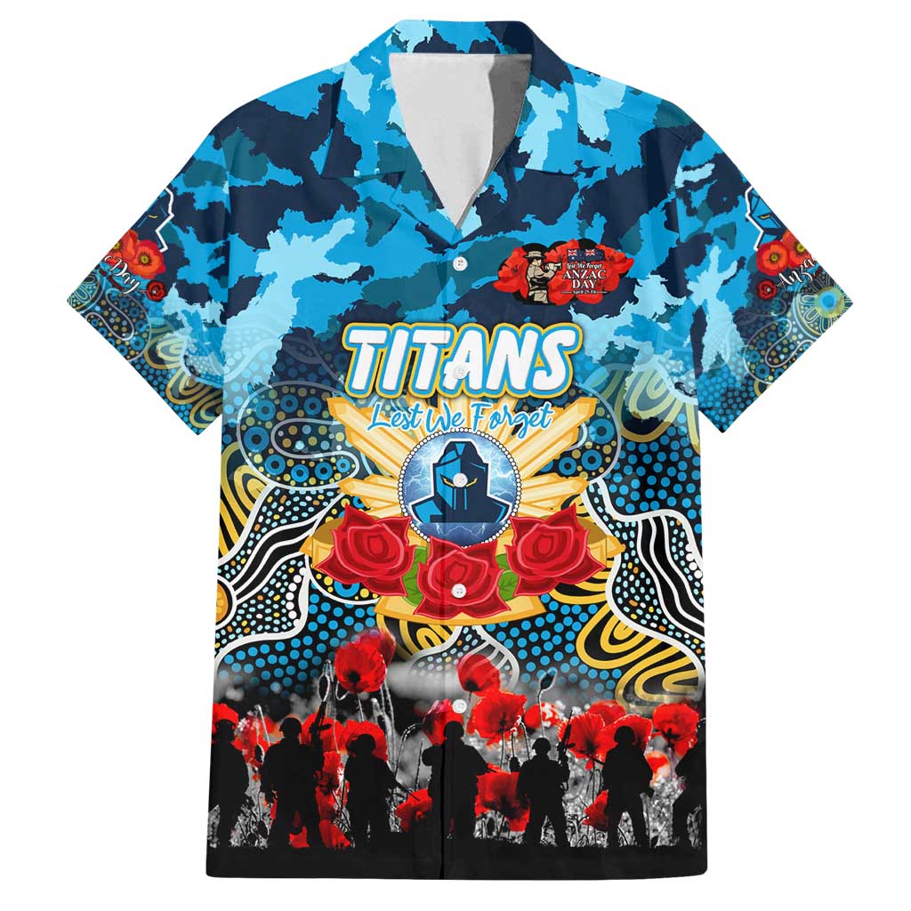 Personalized Titans ANZAC Day Family Matching Off Shoulder Maxi Dress and Hawaiian Shirt Australian Army - Lest We Forget