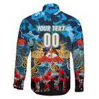 Personalized Titans ANZAC Day Family Matching Off Shoulder Maxi Dress and Hawaiian Shirt Australian Army - Lest We Forget