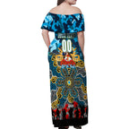 Personalized Titans ANZAC Day Family Matching Off Shoulder Maxi Dress and Hawaiian Shirt Australian Army - Lest We Forget