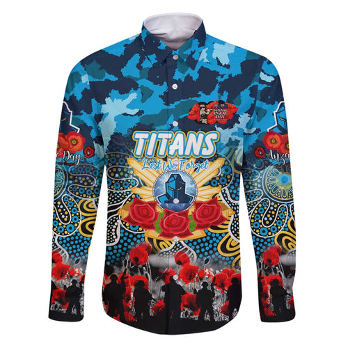 Personalized Titans ANZAC Day Family Matching Puletasi and Hawaiian Shirt Australian Army - Lest We Forget