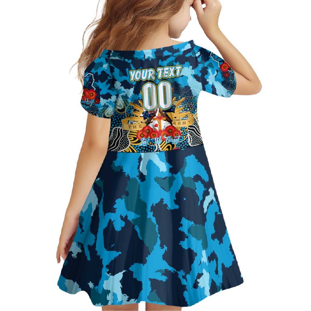 Personalized Titans ANZAC Day Family Matching Short Sleeve Bodycon Dress and Hawaiian Shirt Australian Army - Lest We Forget