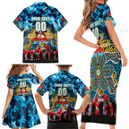 Personalized Titans ANZAC Day Family Matching Short Sleeve Bodycon Dress and Hawaiian Shirt Australian Army - Lest We Forget