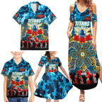 Personalized Titans ANZAC Day Family Matching Summer Maxi Dress and Hawaiian Shirt Australian Army - Lest We Forget