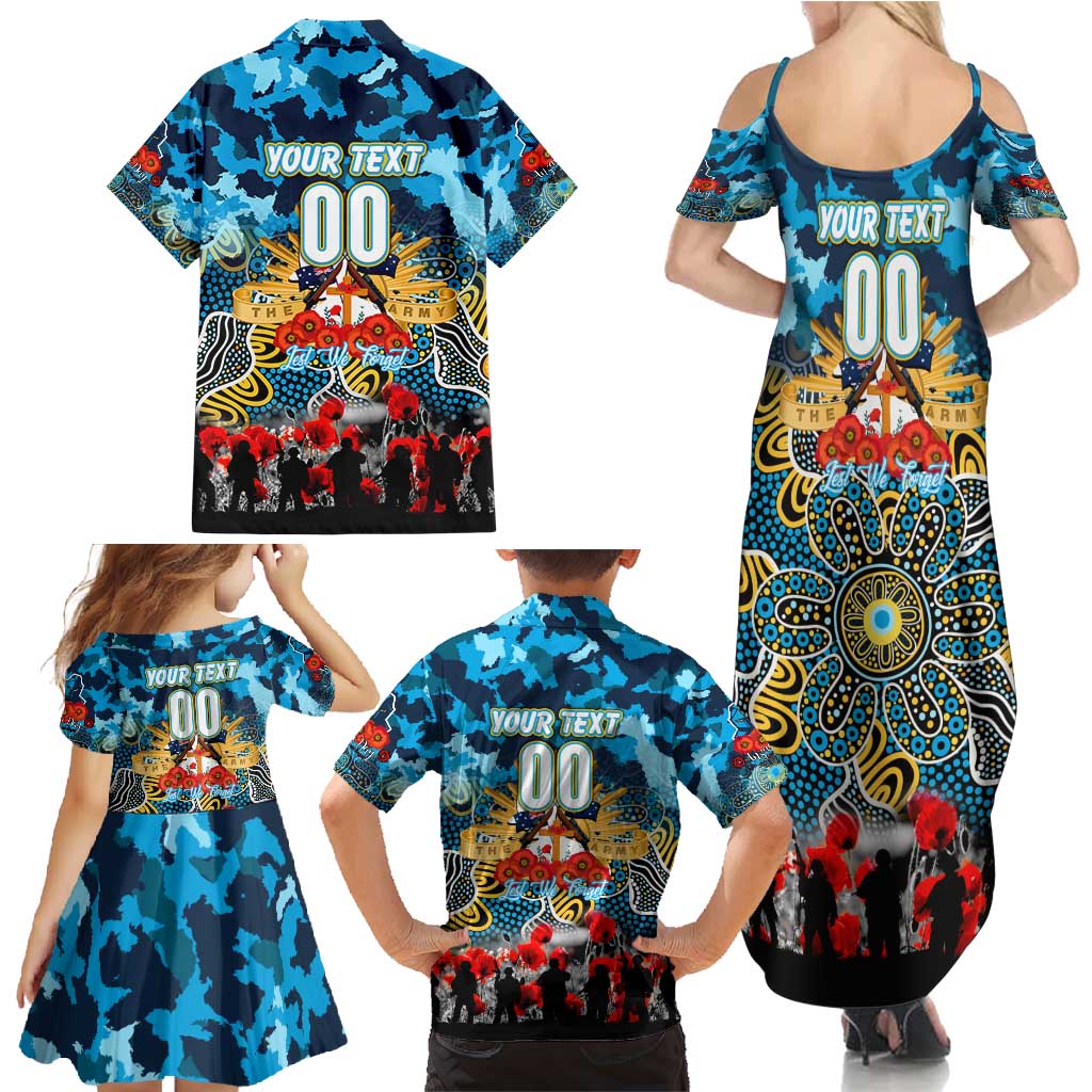 Personalized Titans ANZAC Day Family Matching Summer Maxi Dress and Hawaiian Shirt Australian Army - Lest We Forget