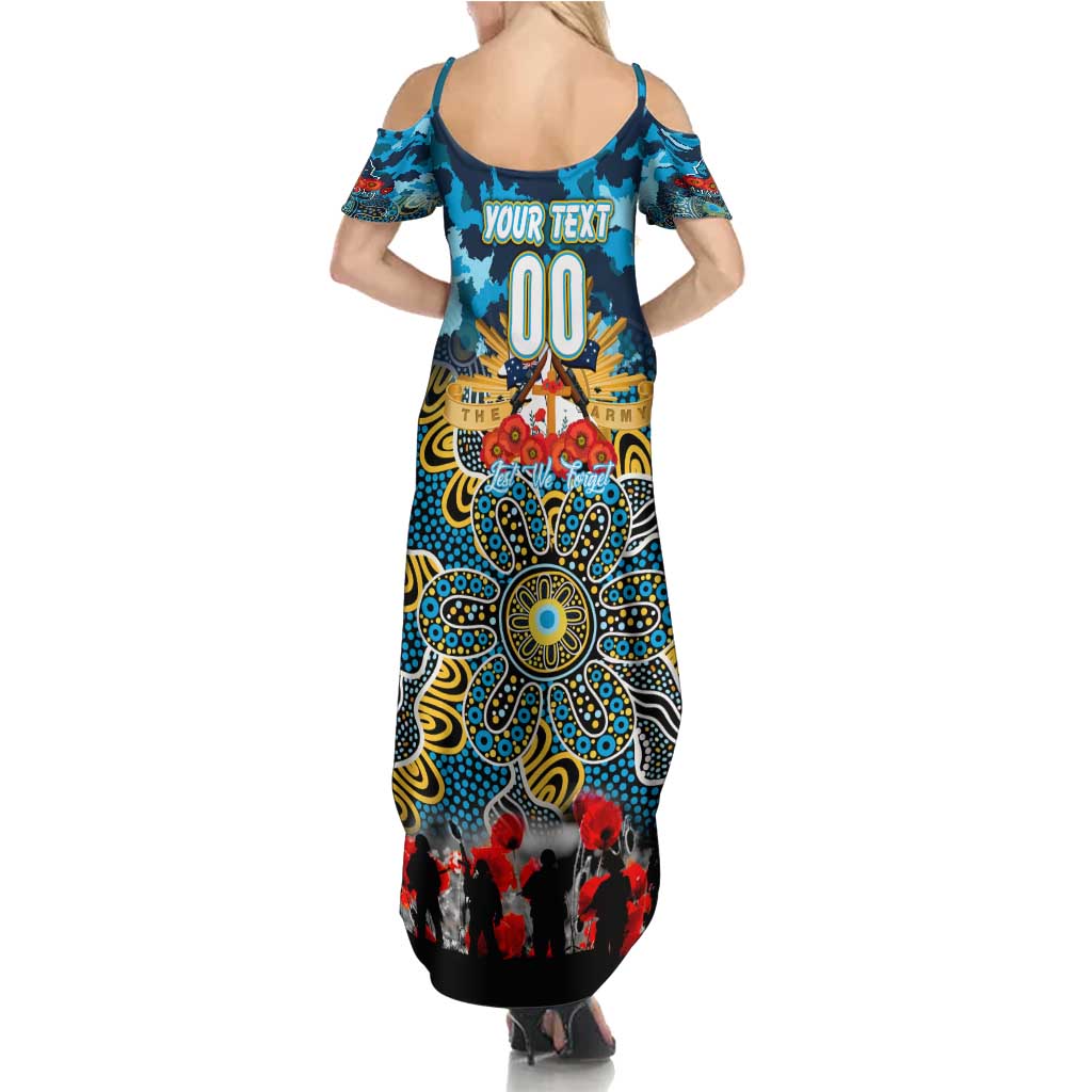 Personalized Titans ANZAC Day Family Matching Summer Maxi Dress and Hawaiian Shirt Australian Army - Lest We Forget