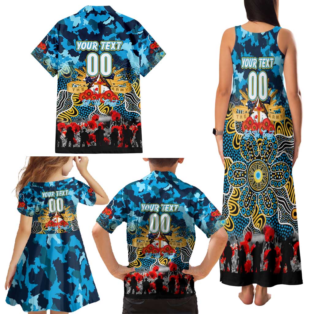 Personalized Titans ANZAC Day Family Matching Tank Maxi Dress and Hawaiian Shirt Australian Army - Lest We Forget
