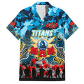 Personalized Titans ANZAC Day Family Matching Tank Maxi Dress and Hawaiian Shirt Australian Army - Lest We Forget