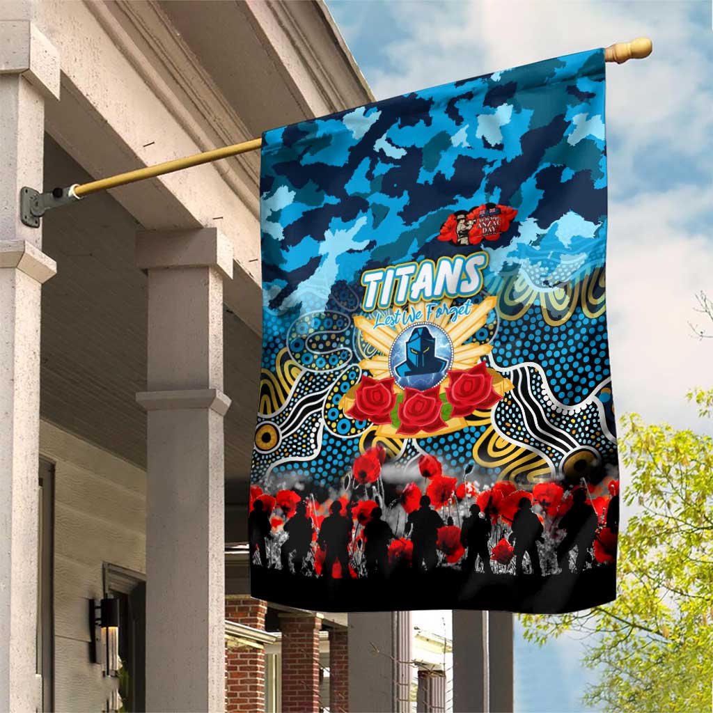 Titans ANZAC Day Garden Flag Australian Army - Lest We Forget