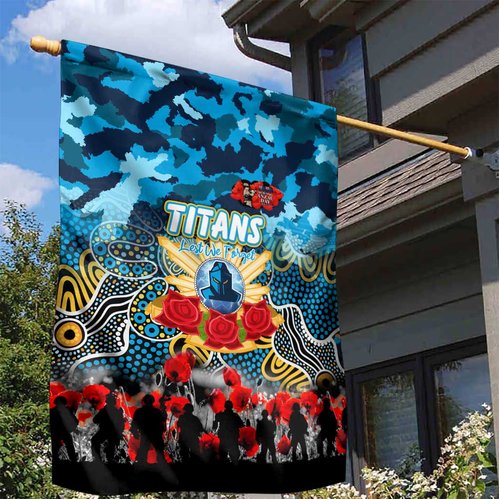 Titans ANZAC Day Garden Flag Australian Army - Lest We Forget