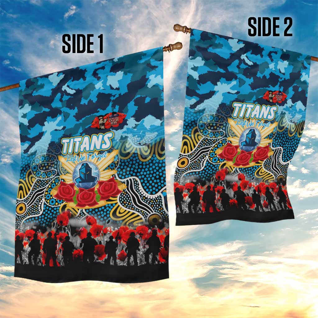 Titans ANZAC Day Garden Flag Australian Army - Lest We Forget