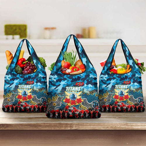 Titans ANZAC Day Grocery Bag Australian Army - Lest We Forget
