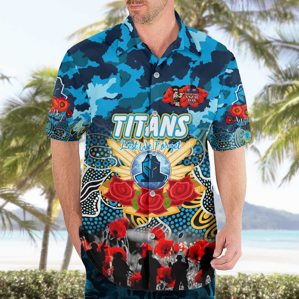 Personalized Titans ANZAC Day Hawaiian Shirt Australian Army - Lest We Forget