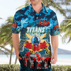 Personalized Titans ANZAC Day Hawaiian Shirt Australian Army - Lest We Forget