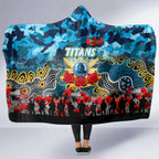 Titans ANZAC Day Hooded Blanket Australian Army - Lest We Forget