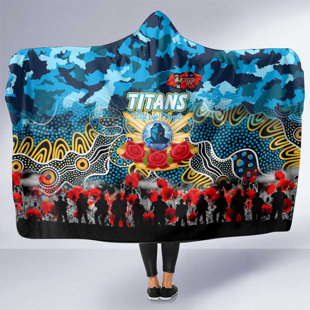 Titans ANZAC Day Hooded Blanket Australian Army - Lest We Forget