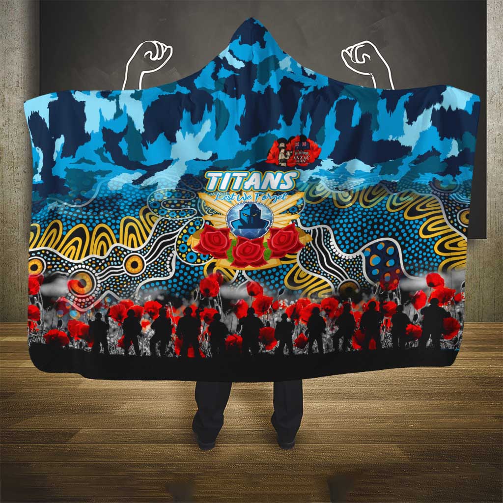 Titans ANZAC Day Hooded Blanket Australian Army - Lest We Forget