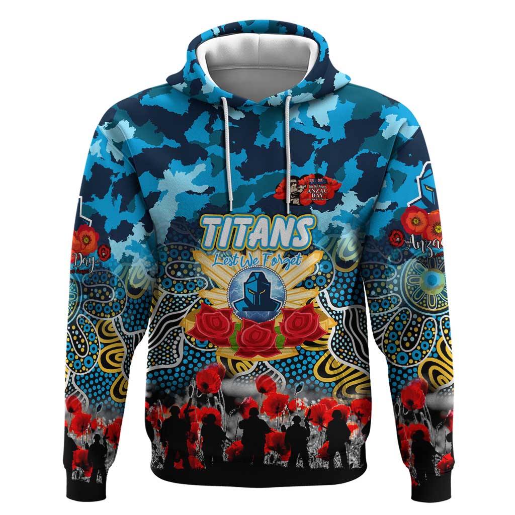 Personalized Titans ANZAC Day Hoodie Australian Army - Lest We Forget