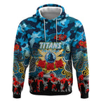 Personalized Titans ANZAC Day Hoodie Australian Army - Lest We Forget