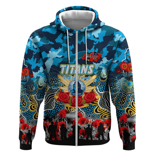 Personalized Titans ANZAC Day Hoodie Australian Army - Lest We Forget