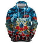 Personalized Titans ANZAC Day Hoodie Australian Army - Lest We Forget
