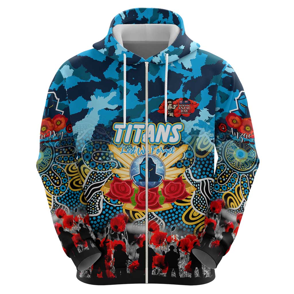 Personalized Titans ANZAC Day Hoodie Australian Army - Lest We Forget