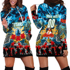 Personalized Titans ANZAC Day Hoodie Dress Australian Army - Lest We Forget