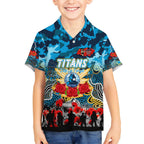 Personalized Titans ANZAC Day Kid Hawaiian Shirt Australian Army - Lest We Forget