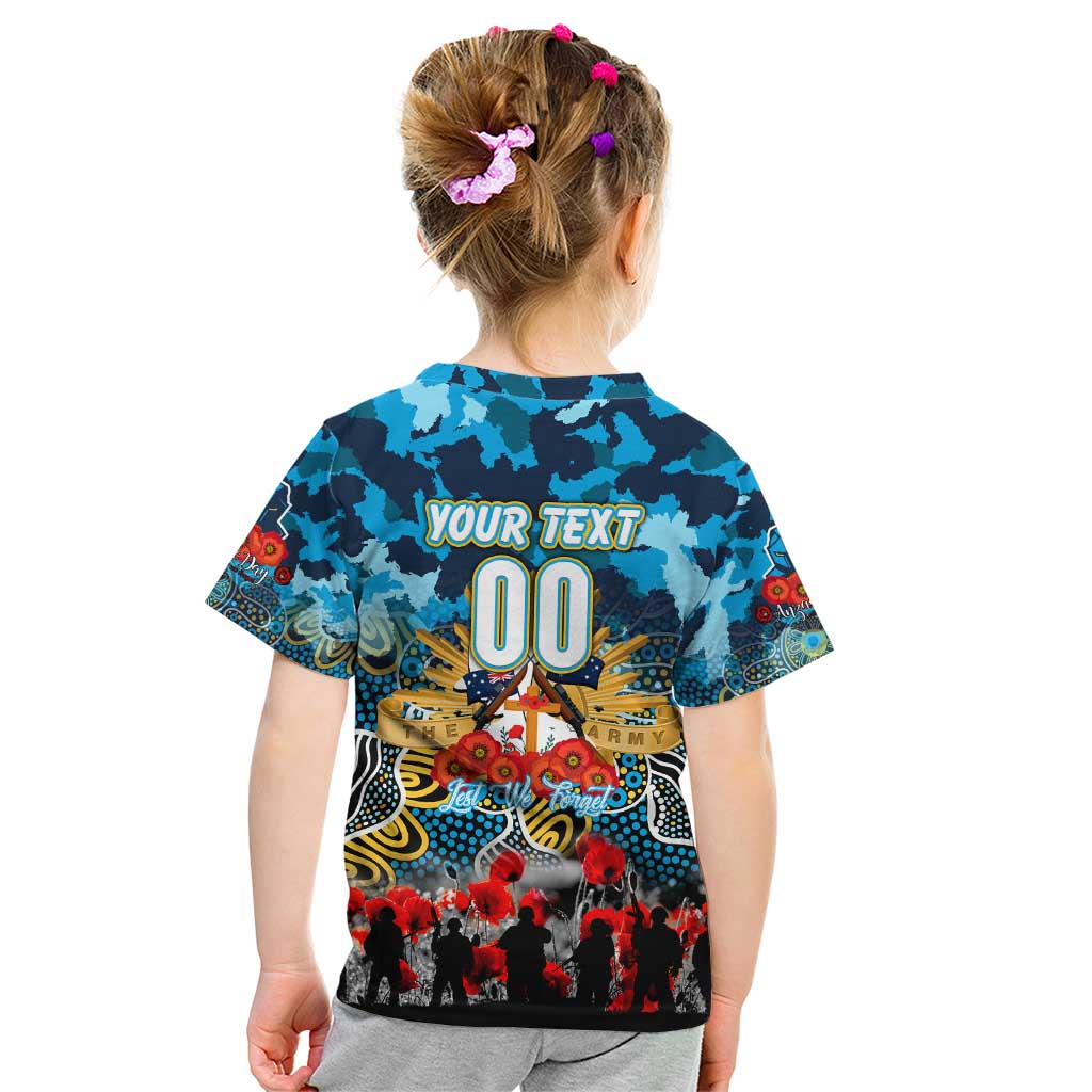 Personalized Titans ANZAC Day Kid T Shirt Australian Army - Lest We Forget
