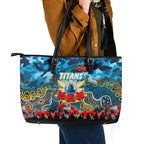Titans ANZAC Day Leather Tote Bag Australian Army - Lest We Forget